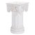 1970s Rams Head Neoclassical Furniture Pedestal Column Plant Stand White For Sale - Image 9 of 12