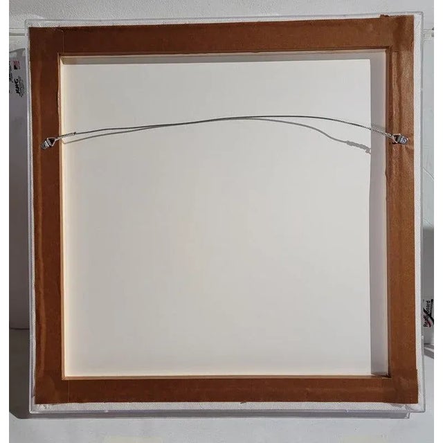 Early 20Thc pink & white postage stamp quilt mounted in a plexy glass frame. The condition is very good and was found in...