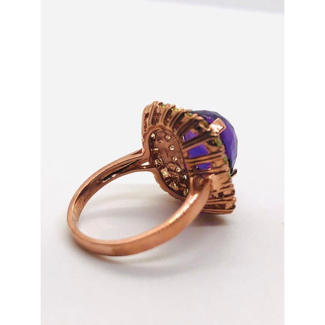 Gemstone Bochic Capri Vintage 18K Gold & Silver Multi-Gem Ring with Amethyst, Circa 1990 For Sale - Image 7 of 11