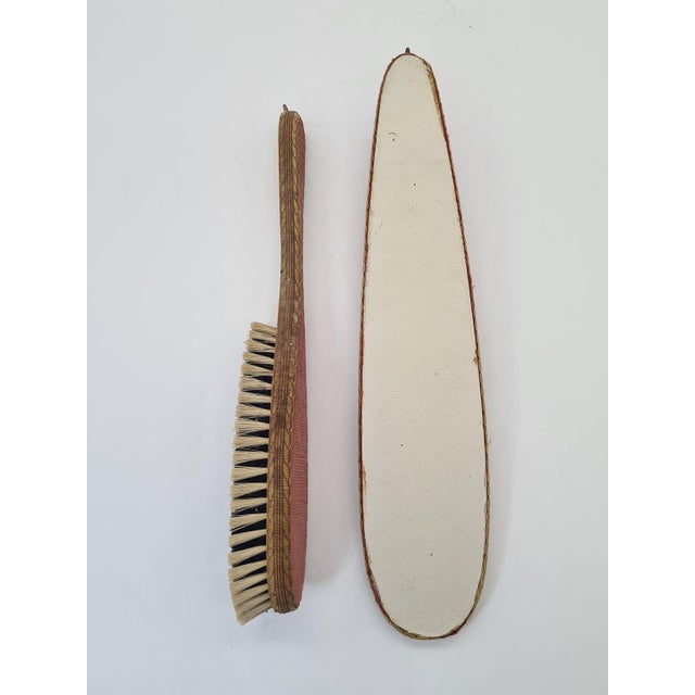 Red Vintage Clothes Brush in Upholstered Case, 1950s-1970s For Sale - Image 8 of 10