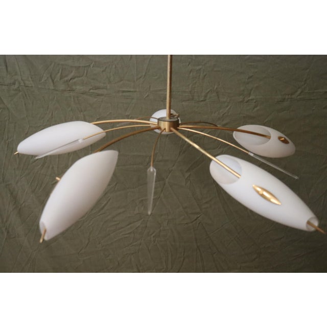 Chandelier in the style of Lunel, 1960s For Sale - Image 4 of 12