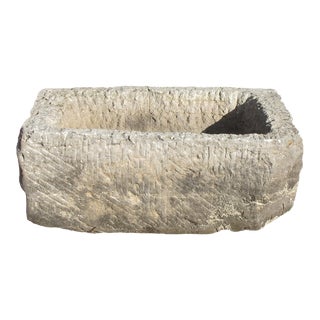 Hand Chiseled Stone Trough For Sale