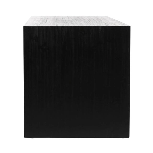 Black Bevel Seeded Waterfall Desk Table For Sale - Image 10 of 11