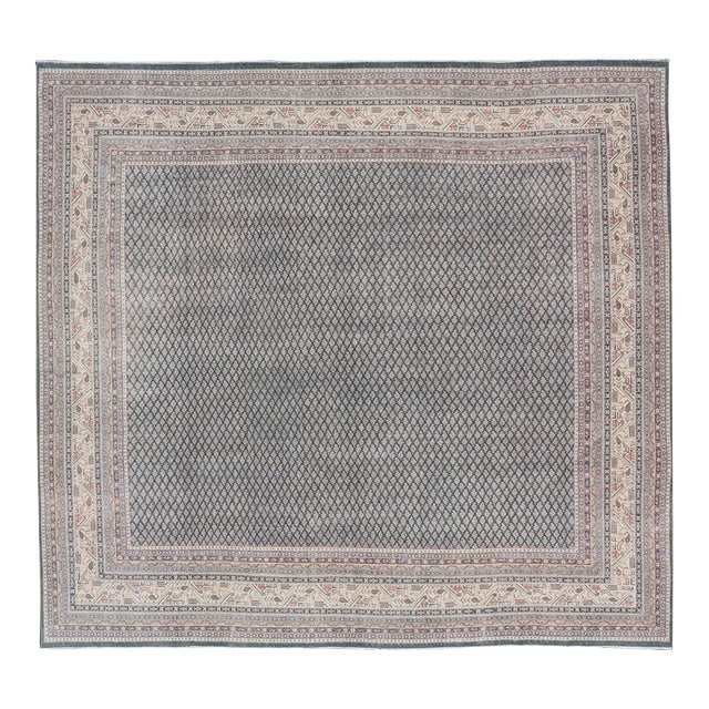 Square Antique Persian Tabriz Rug 9' 9 X 10' For Sale