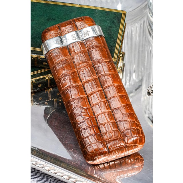 A rare treasure of late 19th-century English luxury, this fitted cigar case speaks to the elegance and refinement of the...
