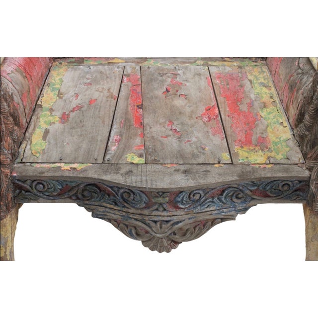 Late 19th Century Anglo-Indian Peacock and Lion Throne Chair For Sale - Image 13 of 17