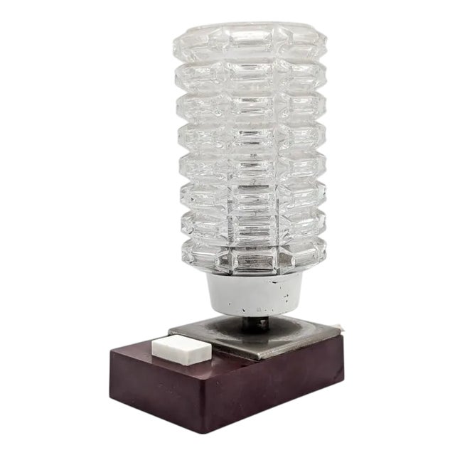 Glass Table Lamp, 1960s-1970s For Sale