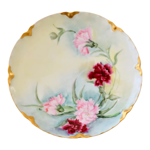 1900s Haviland France Limoges Carnation Plate