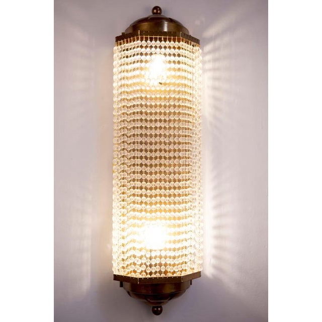 Vintage Art Deco Style Crystal Sconces, 1970, Set of 4 For Sale - Image 8 of 17