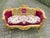 Late 20th Century Late 20c French Louis XVI Red Velvet Gilt Beech Settee For Sale - Image 5 of 13