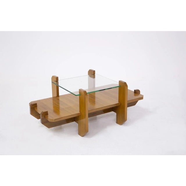 Italian Coffee Table with Glass Top by Vittorio Gregotti, 1960 For Sale - Image 10 of 11