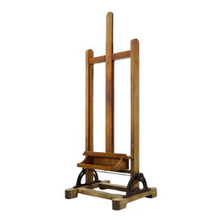 Mexican Early 1950 Wood Adjustable Artist Easel For Sale