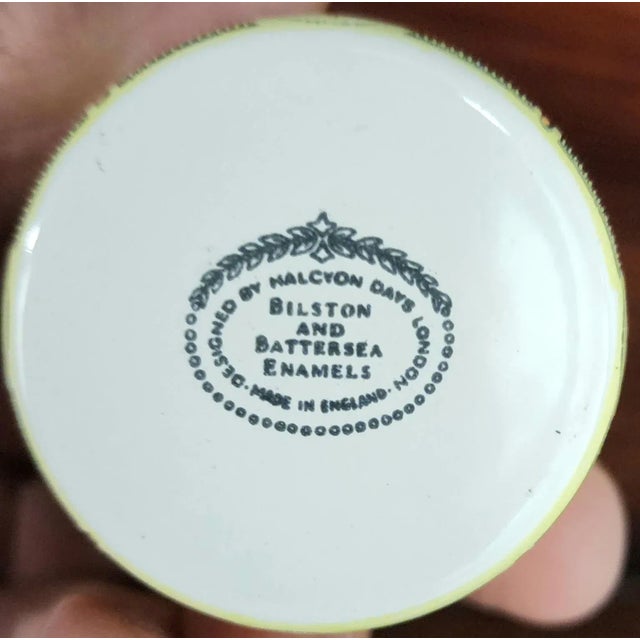 Bilston & Battersea English Fine Enamel Round Box W/Lid For Sale - Image 10 of 11
