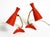 Mid-Century Modern Red Diabolo Crows Foot Table Lamps from Cosack, 1950s, Set of 2 For Sale - Image 15 of 18