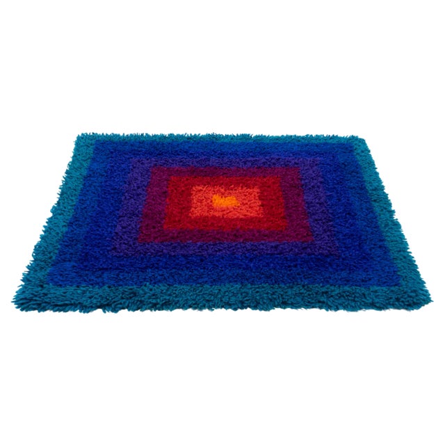 Square Rug Mira-Carré by Verner Panton, 1970s For Sale