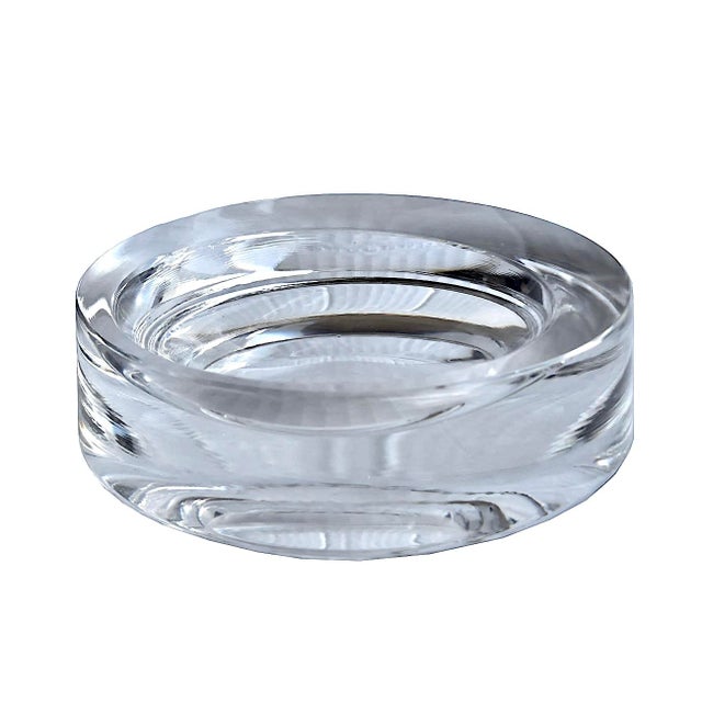 Offered is a sleek and chic fire polished glass ashtray/catchall/trinket bowl made by Rosenthal Studio Line in Germany in...