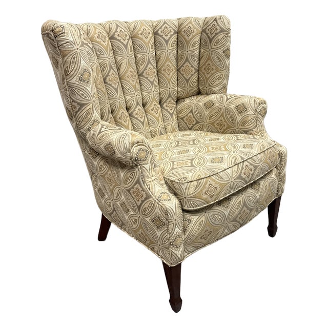 Channel Back Arm Chair, Vintage For Sale