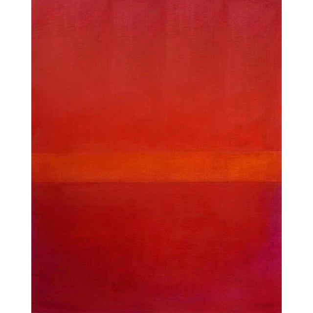 2020s Contemporary Abstract Cold Wax and Oil Stick on Canvas Paper Painting "Linear Fervor" by Janise Yntema For Sale - Image 5 of 7