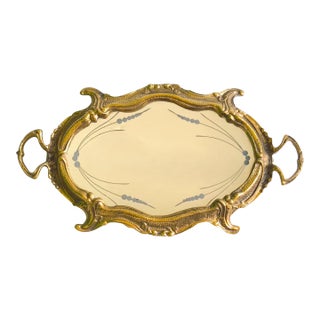 1950s Louis XV-style French Bronze Tray With a Design For Sale