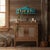Farmhouse Vintage Teal Wood Wall Shelf-Cottage-Farmhouse Display-Bathroom-Kitchen-Coastal For Sale - Image 3 of 11