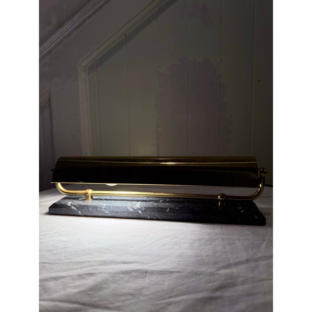 Vintage House of Troy Brass Piano Lamp With Marble Base For Sale - Image 10 of 12