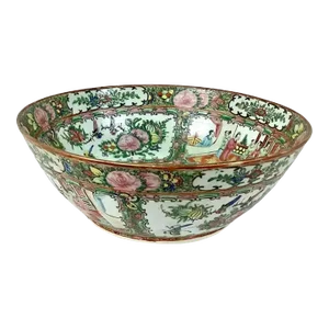 Large Chinese Porcelain Famille Rose Medallion Bowl #10
