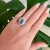 Contemporary Pompadour Ceylon Sapphire Ring 4.67 Carats No Heat and Diamonds, Size 7.5 For Sale - Image 3 of 6