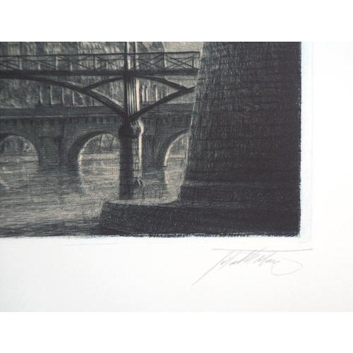 Jean Michel Mathieux-Marie, Île De La Cité, Paris, Etching For Sale - Image 3 of 9