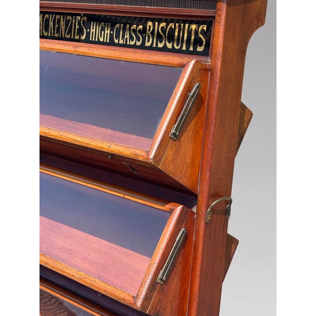 Antique Mackenzies Biscuits Display Cabinet in Mahogany, 1880 For Sale - Image 9 of 12