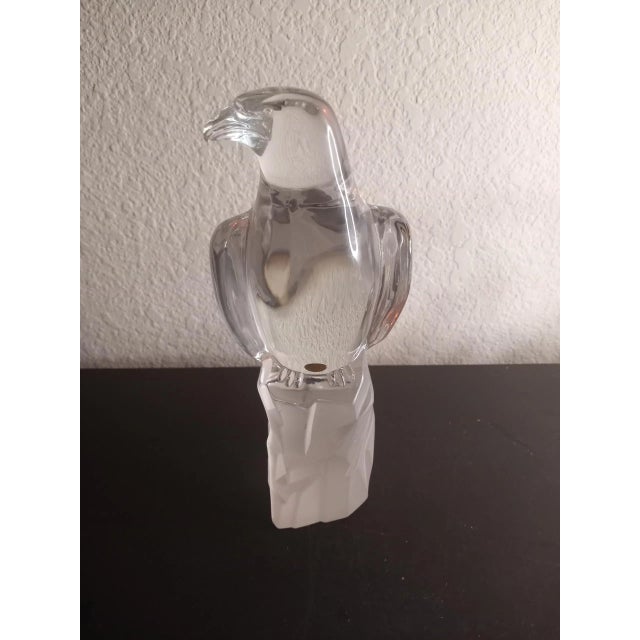 This is a GORGEOUS Bleinristall Germany Clear Crystal 8" Eagle Figurine. Has a Frosted Glass Pedestal Great Holiday Decor...
