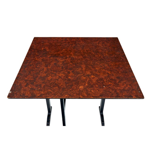 Mid 19th Century 19th Century Swedish Ragwork Painted Folding Tables, 1860, Set of 2 For Sale - Image 5 of 11