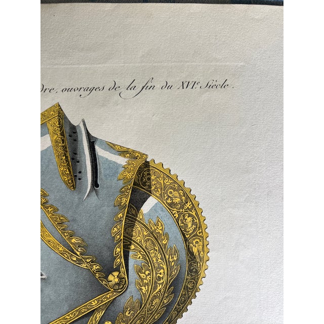 Mid 19th Century Etching Reproduction of 16th Century Armor by French Artist Nicolas Xavier Willemin For Sale In Houston - Image 6 of 7