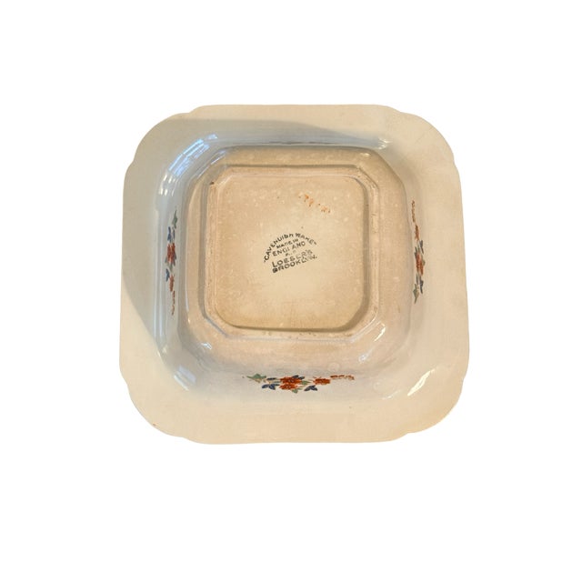 1900s English Cavendish Ware Square Covered Dish for Loeser’s Brooklyn For Sale In West Palm - Image 6 of 11