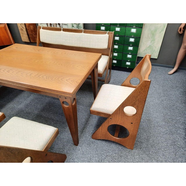 Dining Room Set by Gilbert Marklund for Furusnickarn, Sweden, 1970s, Set of 5 For Sale - Image 6 of 18