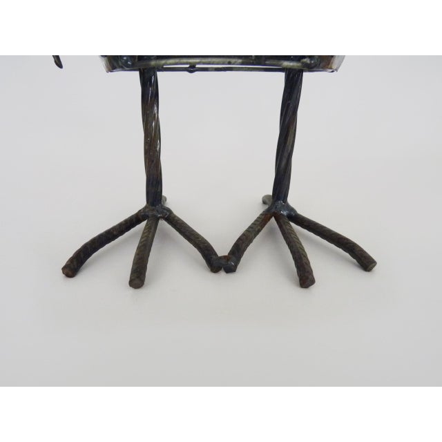 Metal Large Brutalist Zoomorphic Metal Owl Sculpture, 1970s For Sale - Image 7 of 10