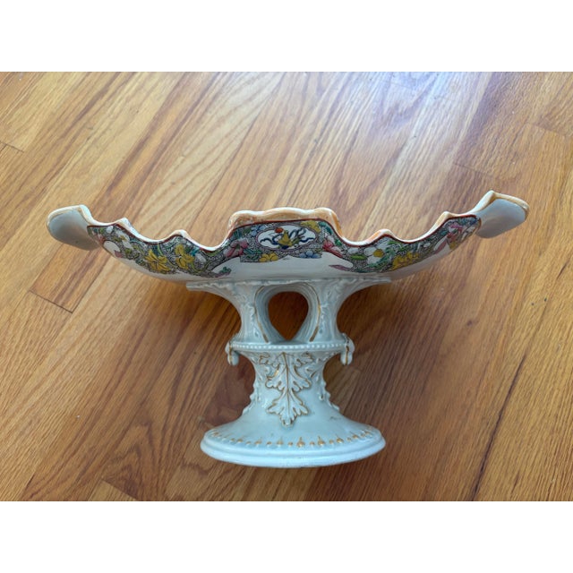Antique Mason’s Ironstone Centerpiece Tazza – Chinoiserie Compote Bowl C. 1820 For Sale In New York - Image 6 of 11
