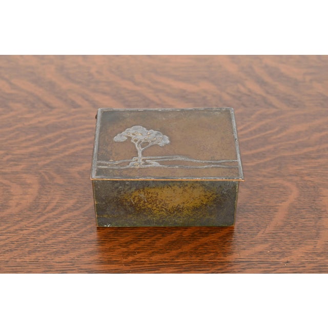 Heintz Arts & Crafts Sterling Silver on Bronze Humidor or Cigarette Box For Sale - Image 12 of 12