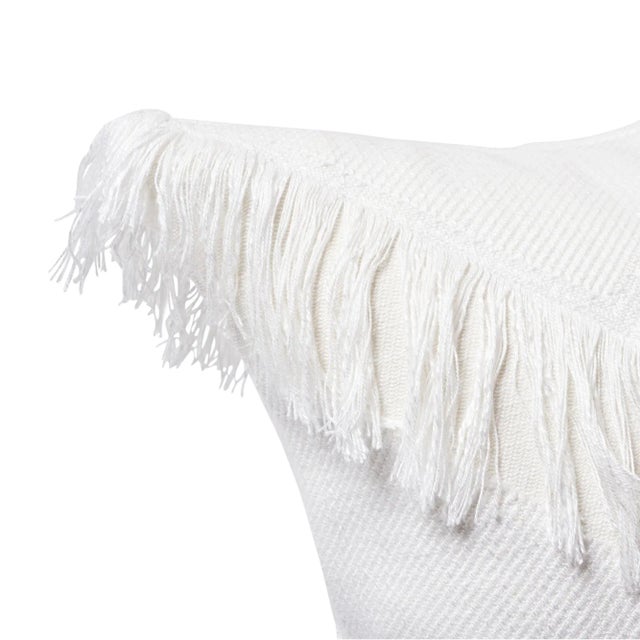 Contemporary Schumacher Sonora 20" Pillow in Ivory For Sale - Image 3 of 6