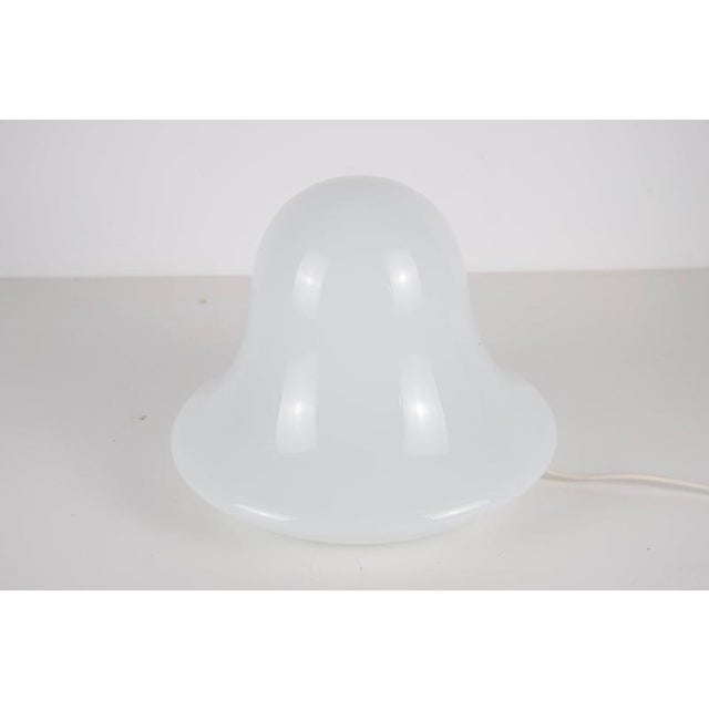 Vintage Glass Mushroom Table Lamp, Italy, 1970s For Sale - Image 4 of 8