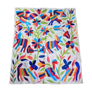 Embroidered Otomi Textile For Sale