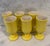 Transitional Set of 6 Vintage Yellow Pedestal Glasses For Sale - Image 3 of 12