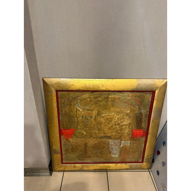 Dina Dubina, Cat at Rest, 2012, Mixed Media, Framed For Sale - Image 4 of 5