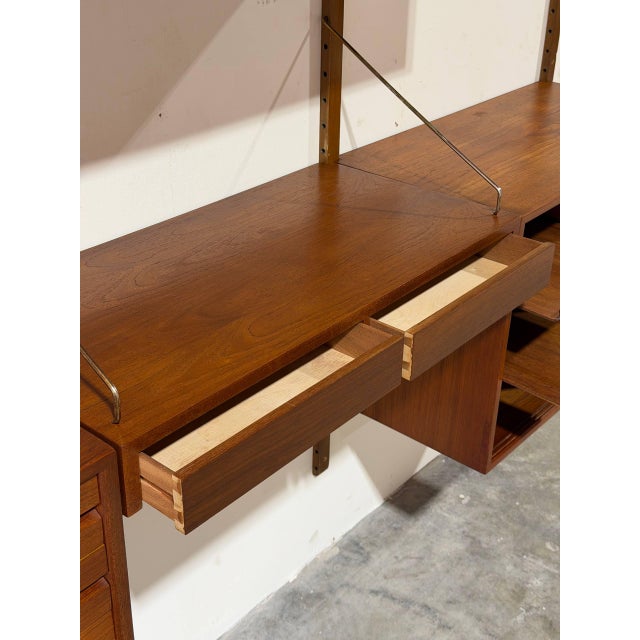 In Style of Poul Cadovius Royal System Teak Modular Wall Unit Danish Mid-Century Modern 1960s For Sale - Image 11 of 17