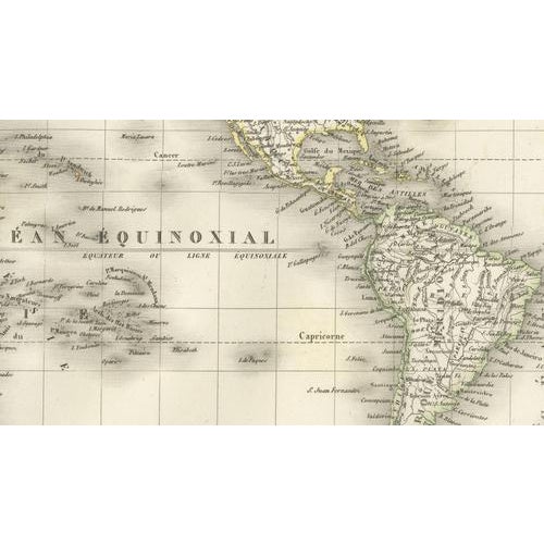 Antique World Map by M. Lapie, Paris, 1838 For Sale - Image 11 of 13