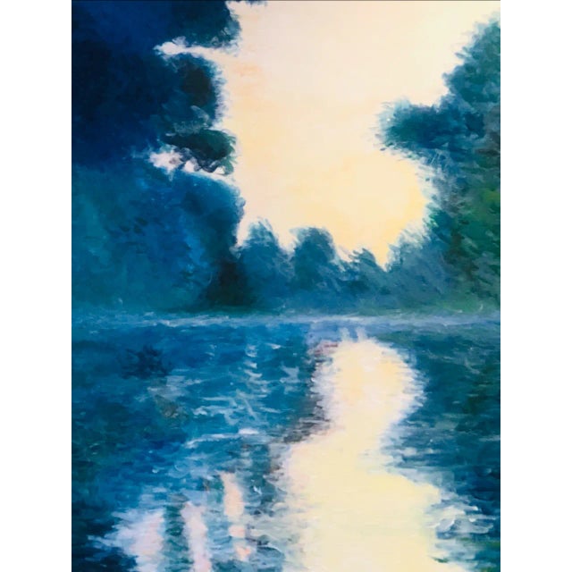 Contemporary 'River Seine' Acrylic Painting For Sale - Image 4 of 6