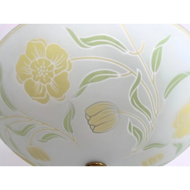 Early 20th Century Arts & Crafts Floral Flush Light, C1940s For Sale - Image 5 of 18