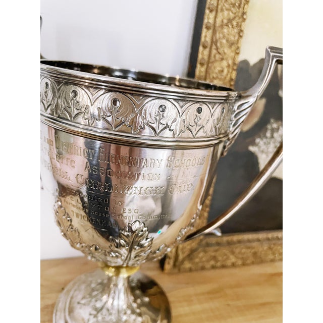 Late 19th Century 1898 Silver Plated English Football Trophy For Sale - Image 5 of 9