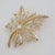 Contemporary Vintage Napier 1980s Gold Maple Leaf Brooch Faux Pearl Rhinestone Statement Pin For Sale - Image 3 of 17