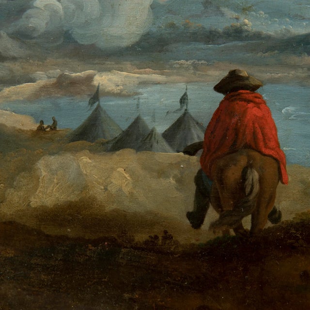 Philips Wouwerman, Dutch Landscape, 1660, Oil on Panel For Sale - Image 4 of 8