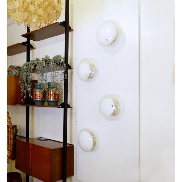 Gill Wall Lights Mounted on Panels by Roberto Pamio for Leucos, 1970s For Sale - Image 15 of 18